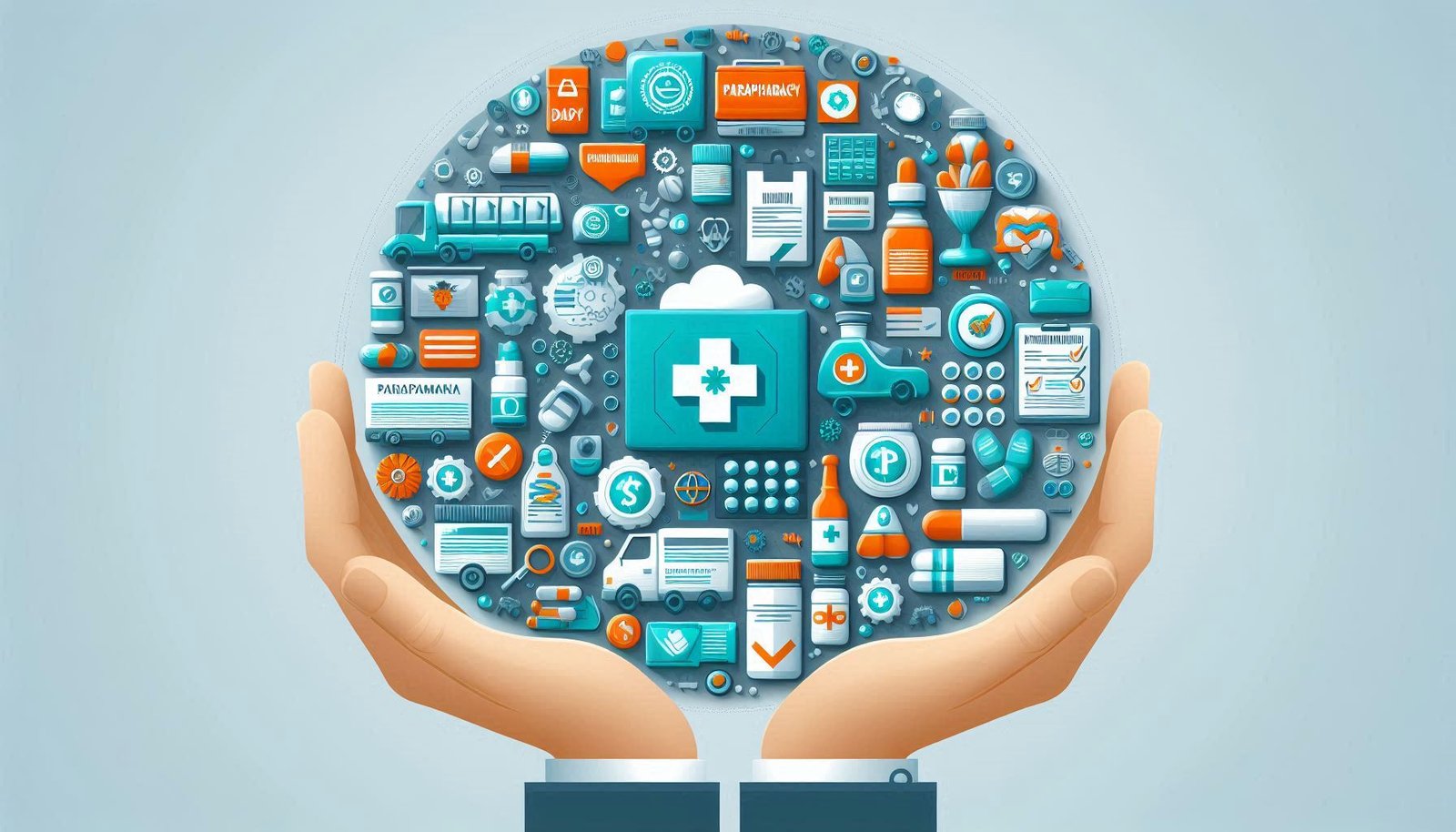 concepto de distribuidor de productos de parafarmacia